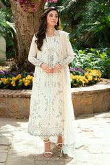 SUMMER- 3PC LAWN EMBROIDERED SHIRT WITH NET EMBROIDERED DUPATTA AND TROUSER -3801