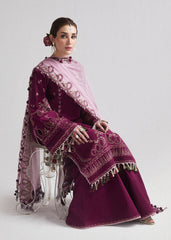 WINTER-3PC DHANAK EMBROIDERED SHIRT WITH CHIFFON EMBROIDERED DUPATTA AND TROUSER-5179