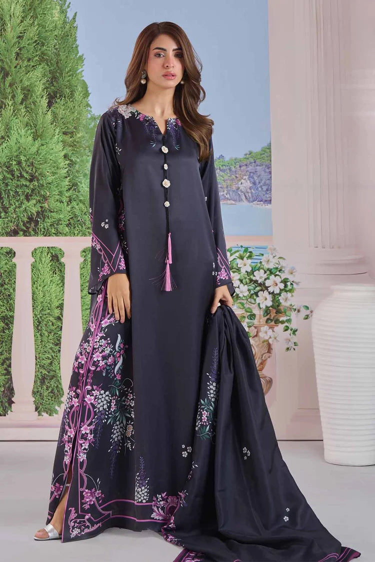 WINTER-3PC-SHAMOZE SILK PRINTED SHIRT SILK PRINTED DUPATTA AND SILK TROUSER-9011