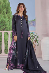 WINTER-3PC-SHAMOZE SILK PRINTED SHIRT SILK PRINTED DUPATTA AND SILK TROUSER-9011