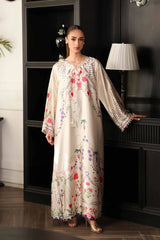 WINTER-2PC-SHAMOZE SILK PRINTED SHIRT WITH SILK TROUSER-9014
