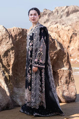 SUMMER-3PC LAWN EMBROIDERED SHIRT WITH CHIFFOON EMBROIDERED PRINT DUPATTA AND EMB TROUSER-4620