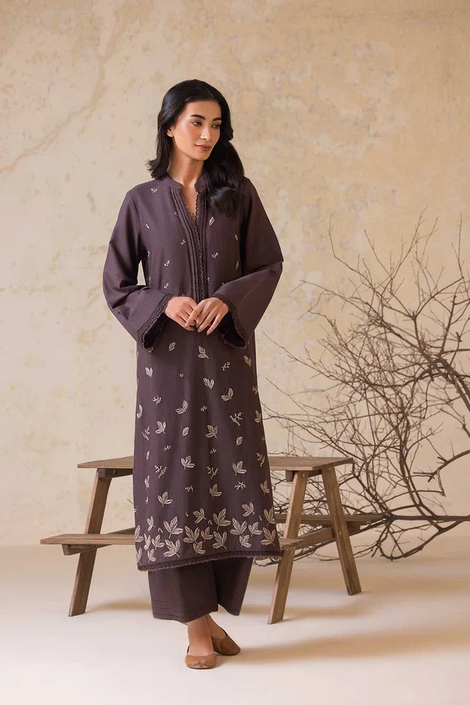 SUMMER-2PC LAWN EMBROIDERED SHIRT WITH LAWN EMBROIDERED SLEEVES-3474