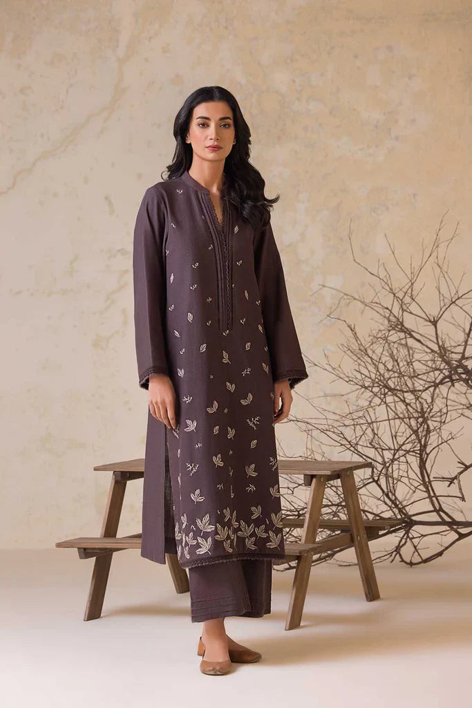 SUMMER-2PC LAWN EMBROIDERED SHIRT WITH LAWN EMBROIDERED SLEEVES-3474