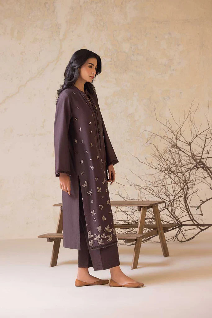 SUMMER-2PC LAWN EMBROIDERED SHIRT WITH LAWN EMBROIDERED SLEEVES-3474
