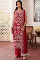 SUMMER-3PC LAWN EMBROIDERED SHIRT WITH MONARK EMBROIDERED DUAPATTA AND TROUSER-3717