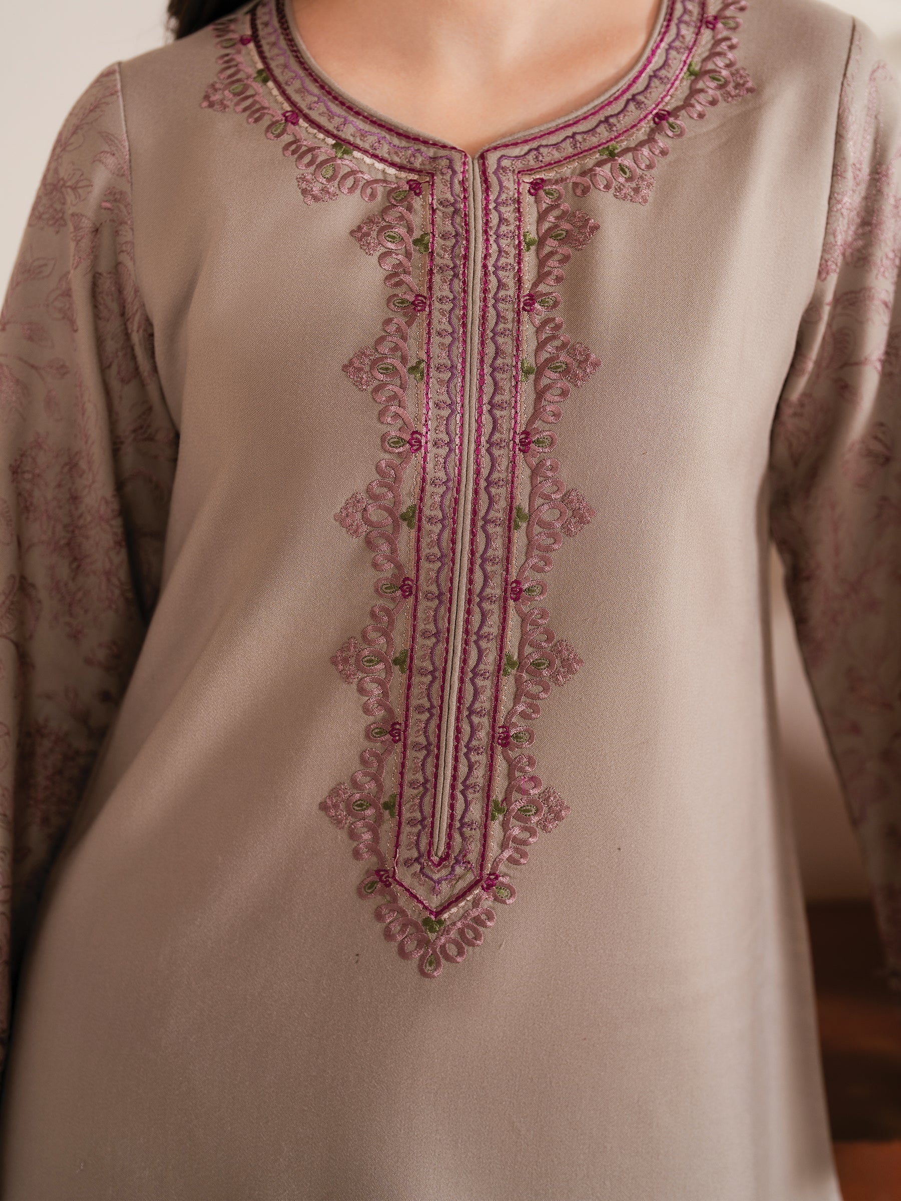 SUMMER-3PC LAWN EMBROIDERED SHIRT WITH MONARK PRINT DUPATTA AND TROUSER-3538