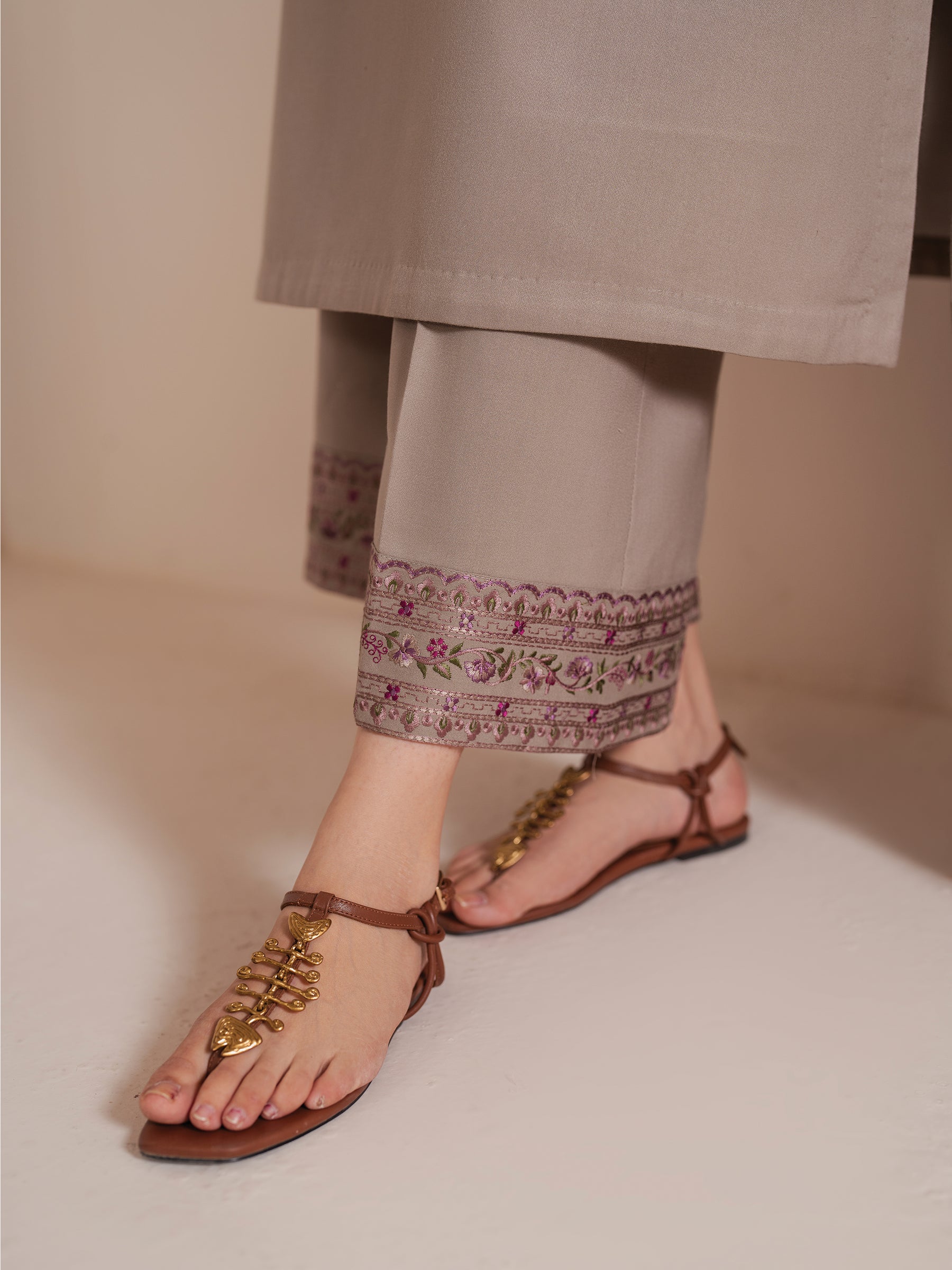 SUMMER-3PC LAWN EMBROIDERED SHIRT WITH MONARK PRINT DUPATTA AND TROUSER-3538