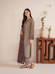 SUMMER-3PC LAWN EMBROIDERED SHIRT WITH MONARK PRINT DUPATTA AND TROUSER-3538