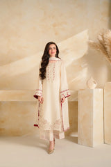 WINTER-3 PIECE DHANAK EMBROIDERED SHIRT WITH DHANAK EMBROIDERED SHAWL AND TROUSER-5232