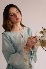 WINTER-2PIECE DHANAK EMBROIDERED SHIRT WITH DHANAK EMB TROUSER-15008