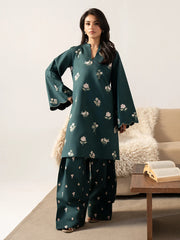 WINTER-2PIECE DHANAK EMBROIDERED SHIRT WITH DHANAK EMB TROUSER-15077