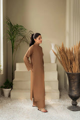 WINTER-3PC DHANAK SHIRT WITH WOOL PRINTED SHAWL AND TROUSER-3414