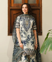 SUMMER-3PC LAWN PRINTED EMB SHIRT WITH LAWN PRINTED DUPATTA AND PRINTED TROUSER-2527