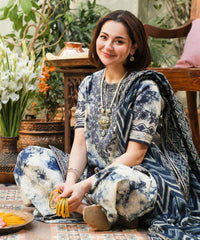 SUMMER-3PC LAWN PRINTED EMB SHIRT WITH LAWN PRINTED DUPATTA AND PRINTED TROUSER-2527