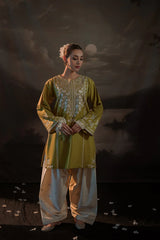 SUMMER-2PC SEQUIN LAWN EMBROIDERED SHIRT WITH SEQUIN LAWN EMBROIDERED TROUSER-3481