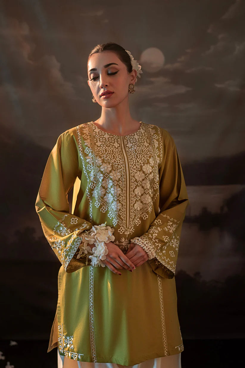 SUMMER-2PC SEQUIN LAWN EMBROIDERED SHIRT WITH SEQUIN LAWN EMBROIDERED TROUSER-3481