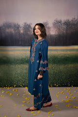 SUMMER-2PC LAWN EMBROIDRED SHIRT WITH LAWN EMBROIDRED TROUSER-3483