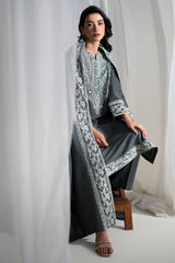 WINTER-3PC DHANAK EMBROIDERED SHIRT WITH DHANAK EMBROIDERED SHAWL AND TROUSER-5289 (Copy)