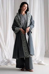 WINTER-3PC DHANAK EMBROIDERED SHIRT WITH DHANAK EMBROIDERED SHAWL AND TROUSER-5289 (Copy)