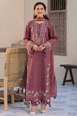 WInter-3PC DHANAK SEQUENCE EMBROIDERED SHIRT WITH CHIFFON EMBROIDERED DUPATTA AND TROUSER-4087