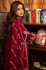 Winter- 3PC DHANAK EMBROIDERED SHIRT WITH BAMBER CHIFFON EMBROIDRED DUPATTA-4067