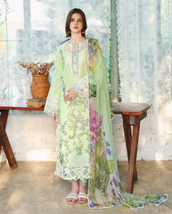 WINTER-3PC DHANAK EMBROIDERED SHIRT WOOL PRINTED SHAWL AND TROUSER-5083
