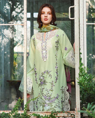 WINTER-3PC DHANAK EMBROIDERED SHIRT WOOL PRINTED SHAWL AND TROUSER-5083