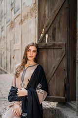 WINTER-3PC DHANAK EMBROIDERED SHIRT WITH DHANAK EMBROIDERED SHAWL AND TROUSER-4421