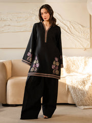 WINTER-2PIECE DHANAK EMBROIDERED SHIRT WITH DHANAK TROUSER-15084