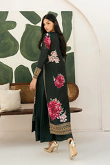 WINTER-3PC-SHAMOZE SILK PRINTED EMB SHIRT WITH SILK PRINTED DUPATTA AND SILK TROUSER-9013