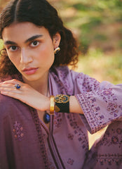 WINTER-3PC DHANAK EMBROIDERED SHIRT WITH DHANAK EMBROIDERED SHAWL AND TROUSER-BIC-4038