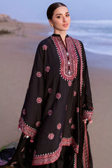 WINTER-3PC DHANAK EMBROIDERED SHIRT WITH DHANAK EMBROIDERED SHAWL AND TROUSER-4336