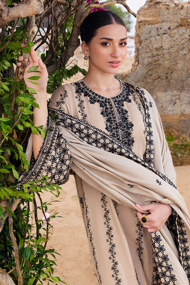 WINTER-3PC DHANAK EMBROIDERED SHIRT WITH DHANAK EMBROIDERED SHAWL AND TROUSER-4337