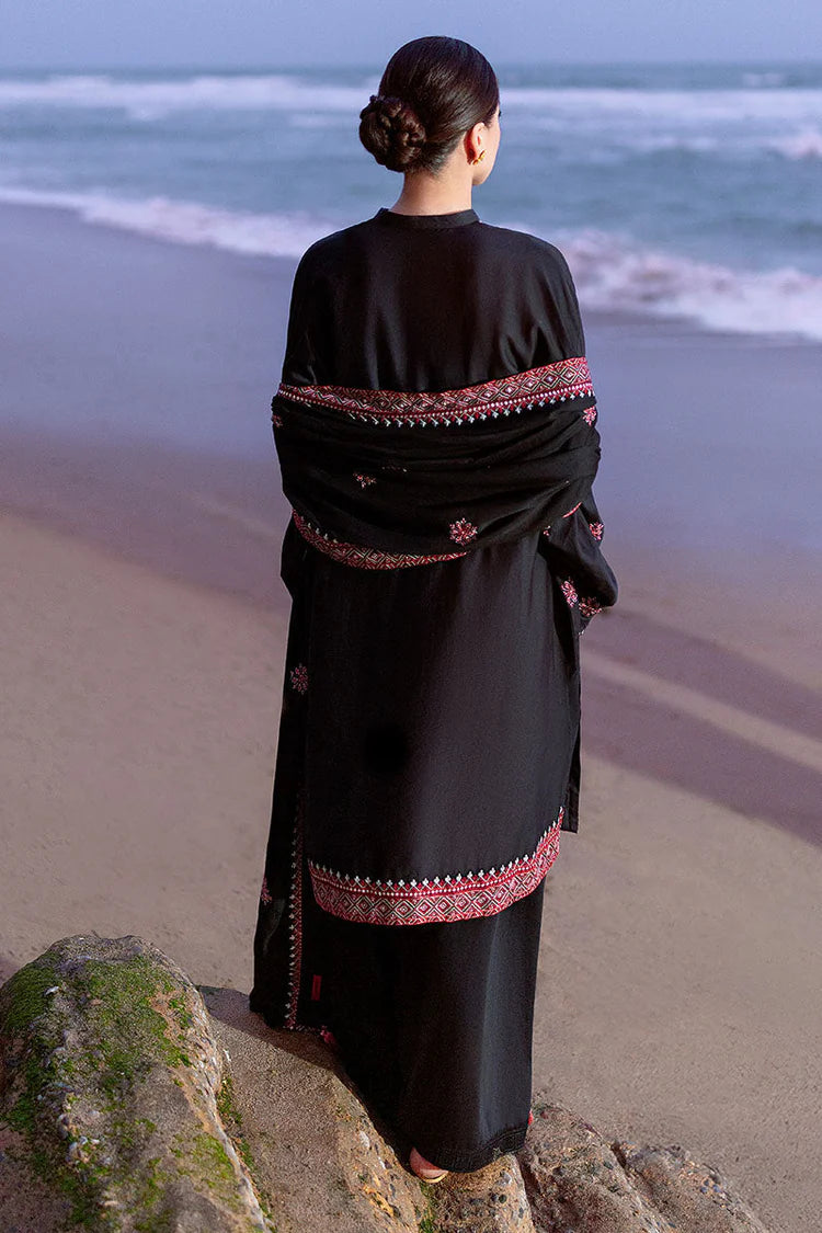 WINTER-3PC DHANAK EMBROIDERED SHIRT WITH DHANAK EMBROIDERED SHAWL AND TROUSER-4336