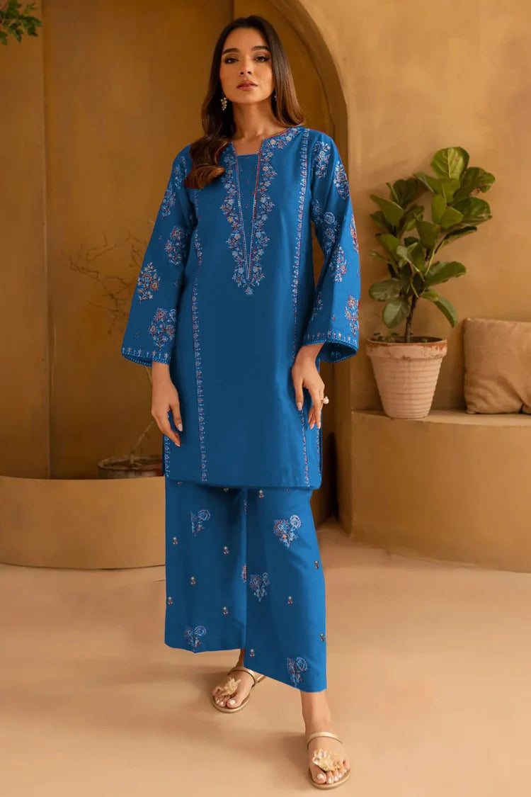 SUMMER-2PC LAWN EMBROIDERED SHIRT WITH EMB TROUSER-16