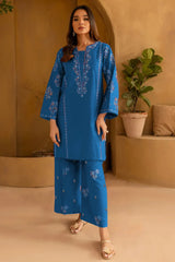 SUMMER-2PC LAWN EMBROIDERED SHIRT WITH EMB TROUSER-16