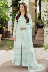 SUMMER-3PC LAWN EMBROIDERED SHIRT WITH ORGANZA EMB DUPATTA AND TROUSER-4624