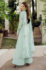 SUMMER-3PC LAWN EMBROIDERED SHIRT WITH ORGANZA EMB DUPATTA AND TROUSER-4624