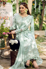 SUMMER-3PC LAWN EMBROIDERED SHIRT WITH ORGANZA EMB DUPATTA AND TROUSER-4624
