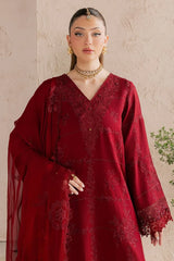 WINTER-3PC DHANAK EMBROIDERED SHIRT WITH DHANAK EMBROIDERED SHAWL AND TROUSER-5305