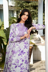 WINTER-3PC KHADDAR PRINTED EMB SHIRT WITH KHADDAR PRINT EMB DUPATTA AND PRINT TROUSER-2562