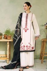 SUMMER- 3PC LAWN EMBROIDERED SHIRT WITH DIAMOND PRINTED DUPATTA-2738