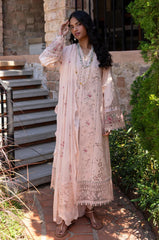 SUMMER-3PC LAWN CHIKANKAARI EMBROIDERED SHIRT WITH KHAADI NET EMBROIDERED DUPATTA AND TROUSER-4660