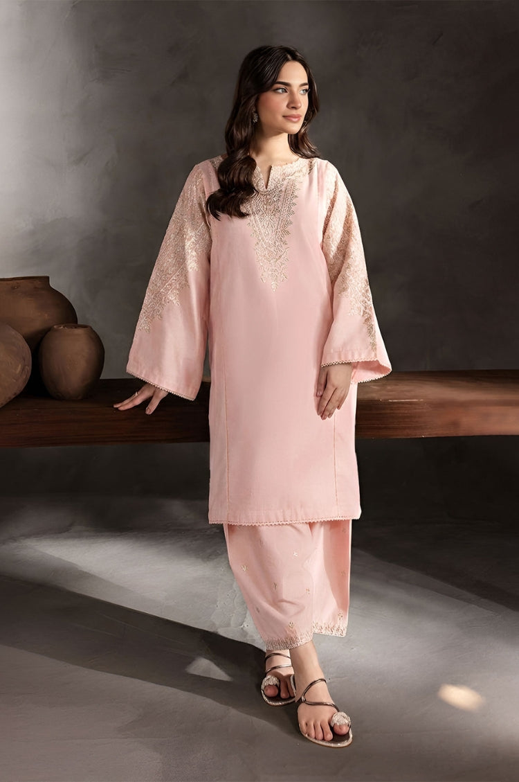 SUMMER-2PC LAWN EMBROIDERED SHIRT WITH LAWN TROUSER-287