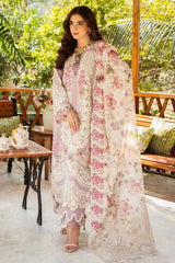 SUMMER-3PC LAWN EMBROIDERED SHIRT WITH CHIFFON EMBROIDERED PRINTED DUPATTA AND TROUSER-4760