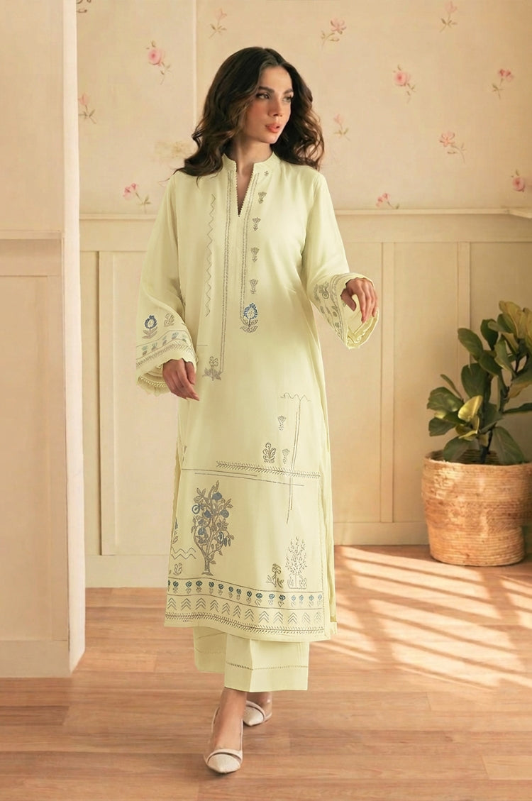 SUMMER-2PC LAWN EMBROIDERED SHIRT WITH TROUSER-315