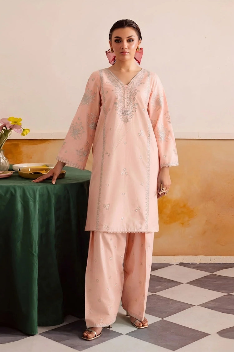 SUMMER-2PC LAWN EMBROIDERED SHIRT WITH TROUSER-250