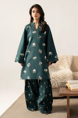 WINTER-2PIECE DHANAK EMBROIDERED SHIRT WITH DHANAK EMB TROUSER-15077