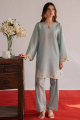 WINTER-2PIECE DHANAK EMBROIDERED SHIRT WITH DHANAK EMB TROUSER-15008